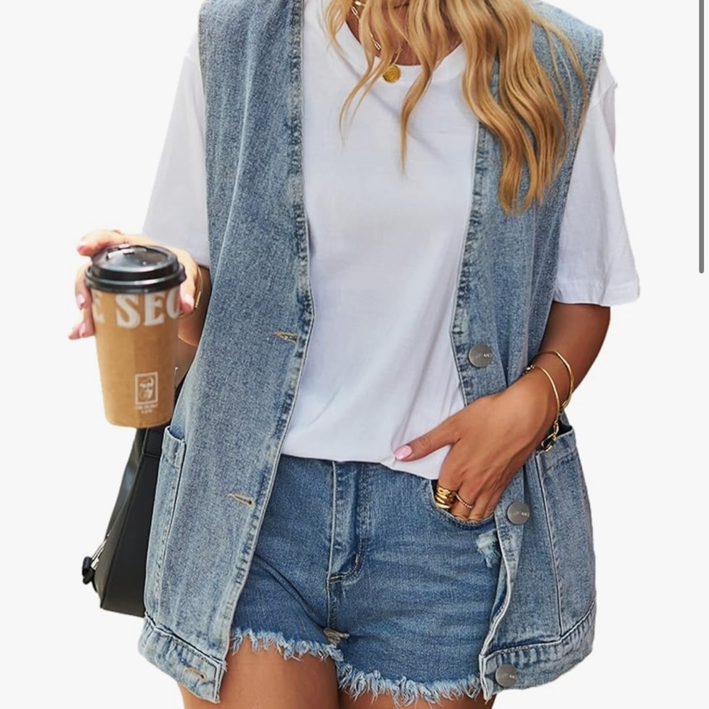Denim Vest - Long Small